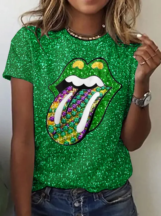 Women's Animal Short Sleeve Tee T-shirt Crew Neck Vintage Summer Top