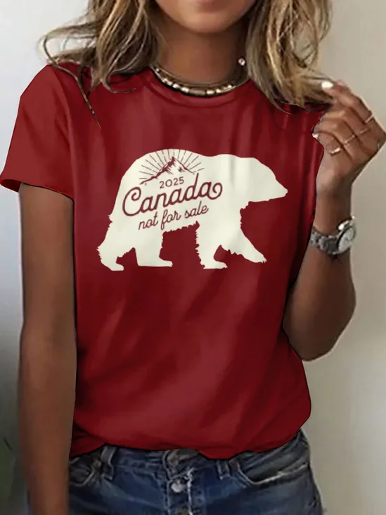 Women's Animal Short Sleeve Tee T-shirt Crew Neck Casual Summer Top
