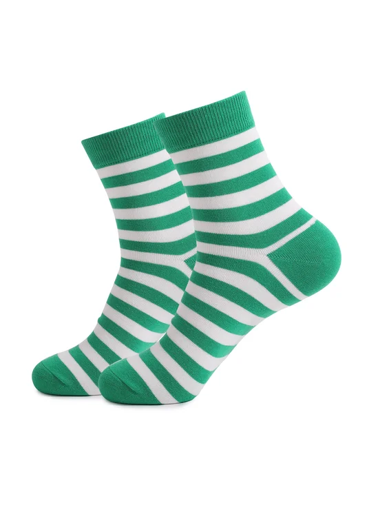 St. Patrick's Day striped mid tube cotton socks