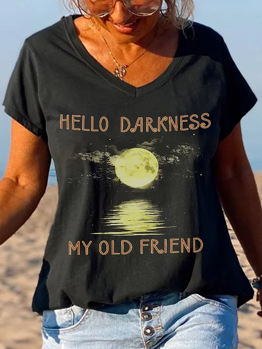 Women's Text Letters Short Sleeve Tee T-shirt V Neck Printing Casual Summer Graphic Tee Top