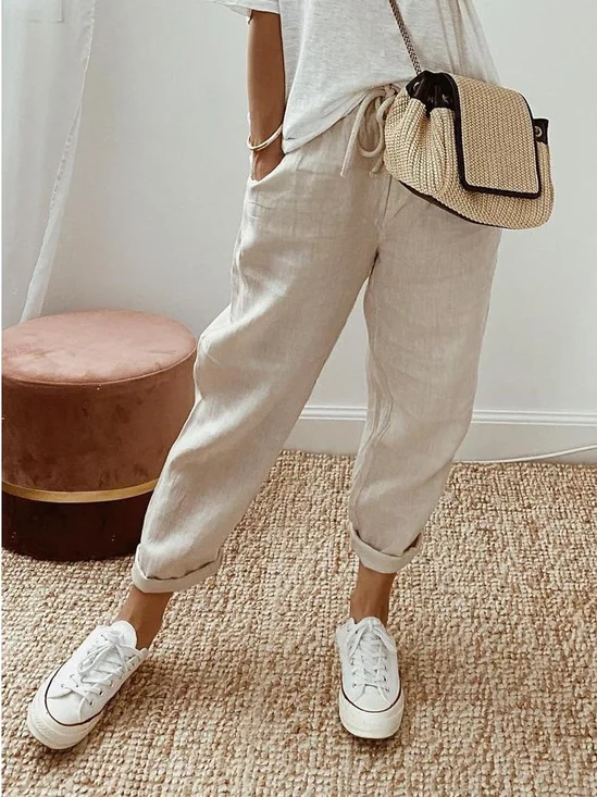 Women Plain Long Pant Casual Spring/Fall Trousers