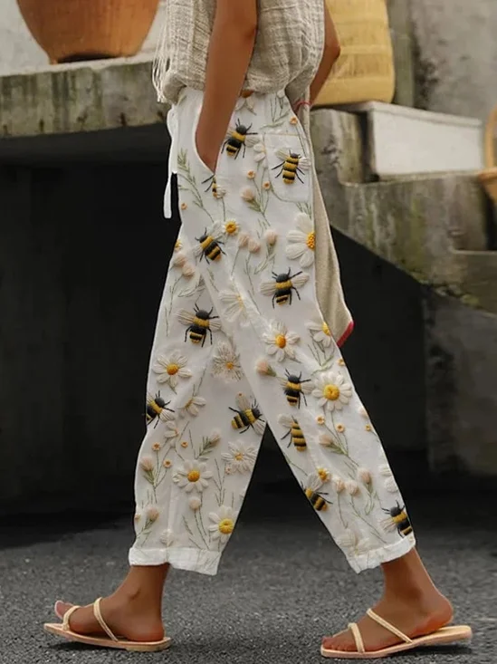 Women Animal Long Pant Casual Spring/Fall Trousers