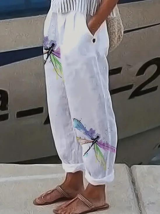 Women Dragonfly Long Pant Casual Spring/Fall Trousers