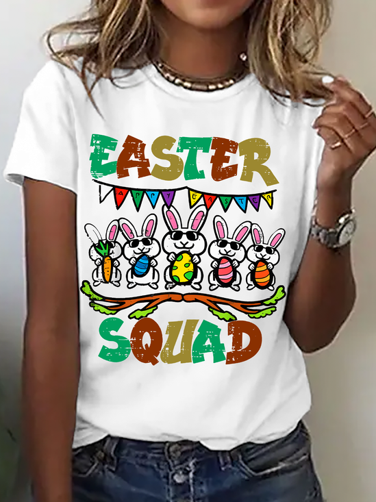 Women Text Letters Short Sleeve Tee T-shirt Crew Neck Casual Summer Top