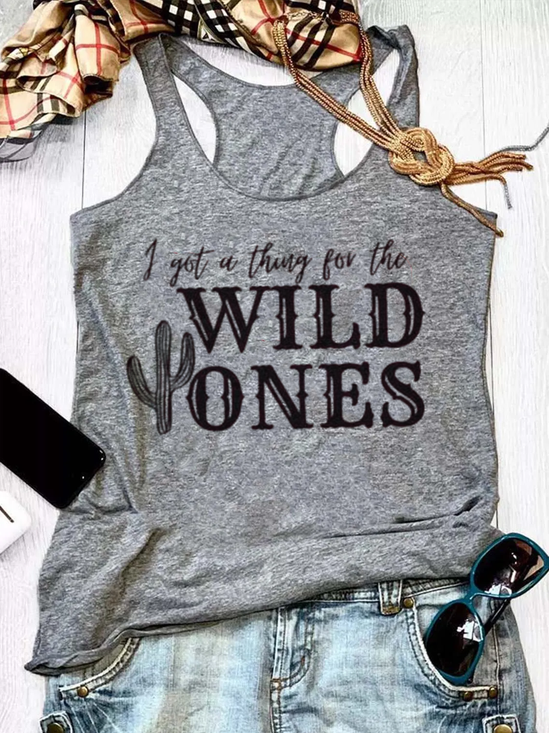 Women Sleeveless Tank Top Camisole Summer Wild West U-Neck Holiday Casual Top