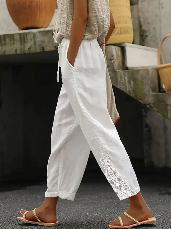 Women Floral Long Pant Casual Spring/Fall Trousers