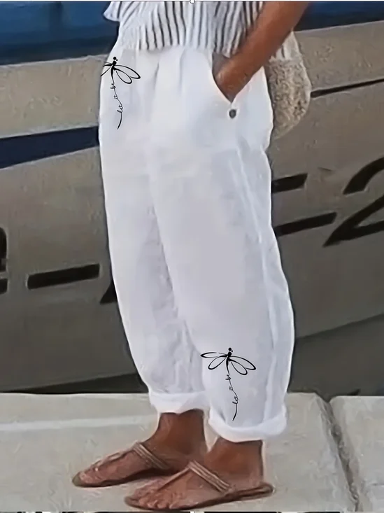 Women Dragonfly Long Pant Casual Spring/Fall Trousers