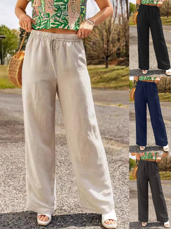 Women Plain Long Pants Casual Spring/Fall Trousers
