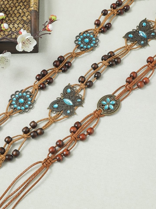 Retro All-match Braided Waist Rope Bohemian Women's Waist Belt Ethnic Belt Korean Style Decorative Casual Waist Chain