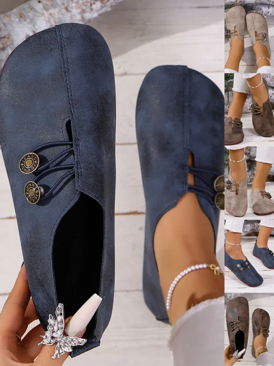 New Soft Leather Flat Casual Shoes For Women In Summer, Simple And Fashionable Large Size Women's Shoes