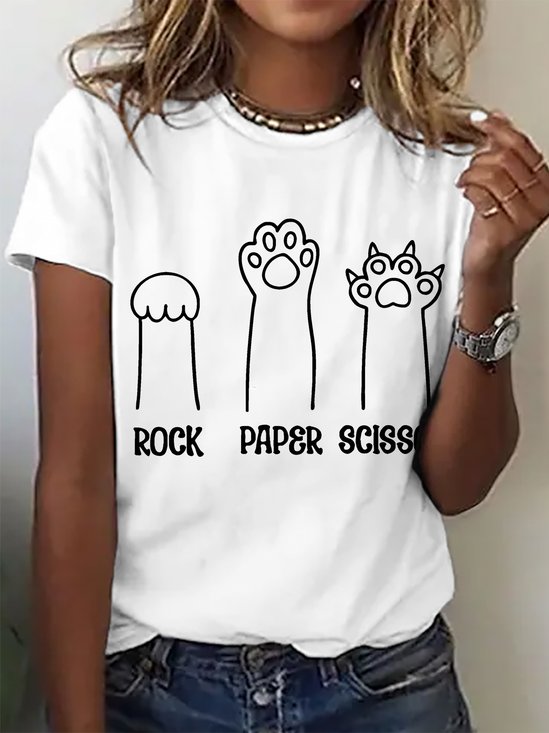 Women Animal Short Sleeve Tee T-shirt Crew Neck Casual Summer Top