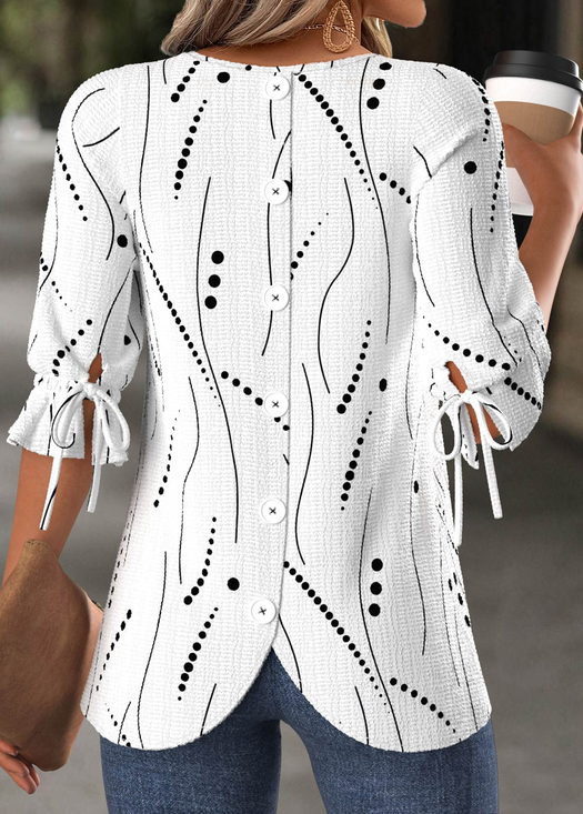 Women Striped Half Sleeve Shirt Summer Crew Neck Daily Casual Top