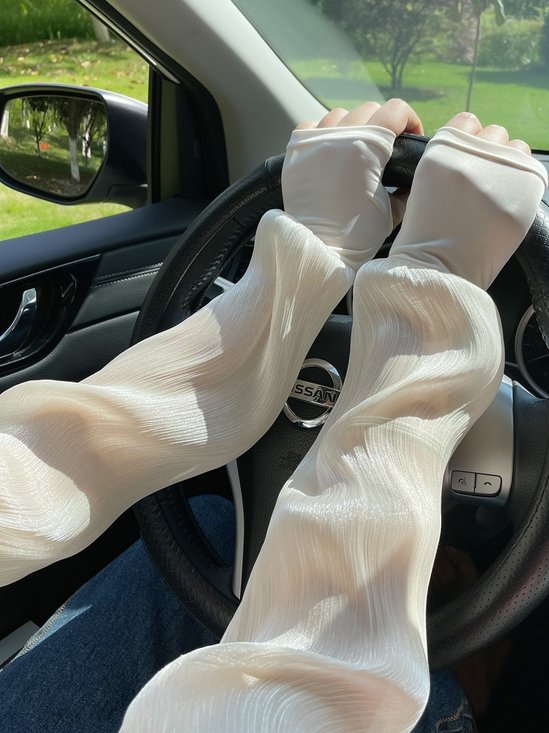 Outdoor Sun Protection Loose Sleeves For Women Anti-ultraviolet Arm Guards Summer Driving Mesh Gloves Thin Lace Ice Sleeves