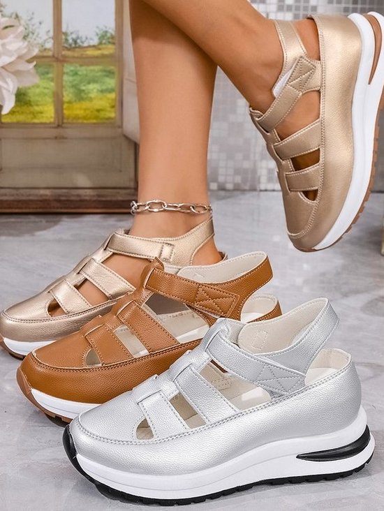 Casual Woven Hollow Thick-soled Wedge Heels Cross-border Summer Casual Sandals