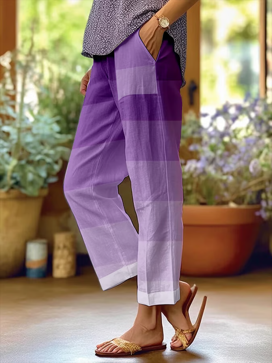 Women Abstract Long Pants Casual Spring/Fall Trousers