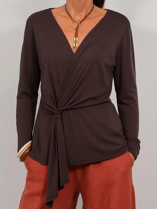 Women Plain Spring/Fall Cover-up Vintage Split Joint Lightweight Cardigan