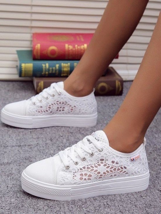 New Hollow Mesh Breathable Platform Thick-soled Casual Shoes