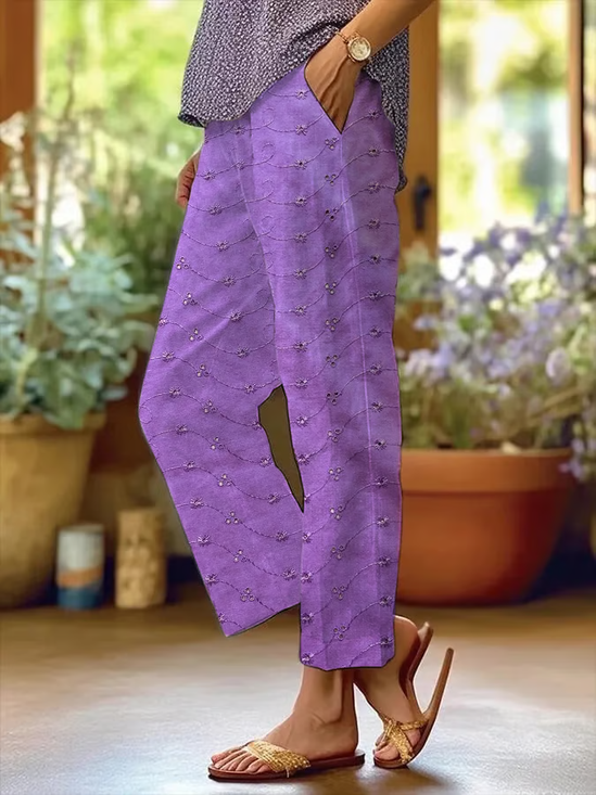 Women Abstract Long Pants Casual Spring/Fall Trousers