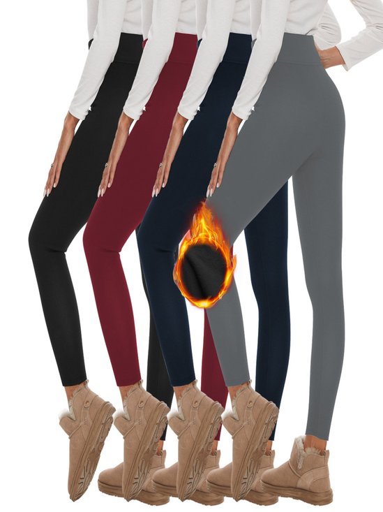 Women Plain Casual All Season Ankle Pants Leggings