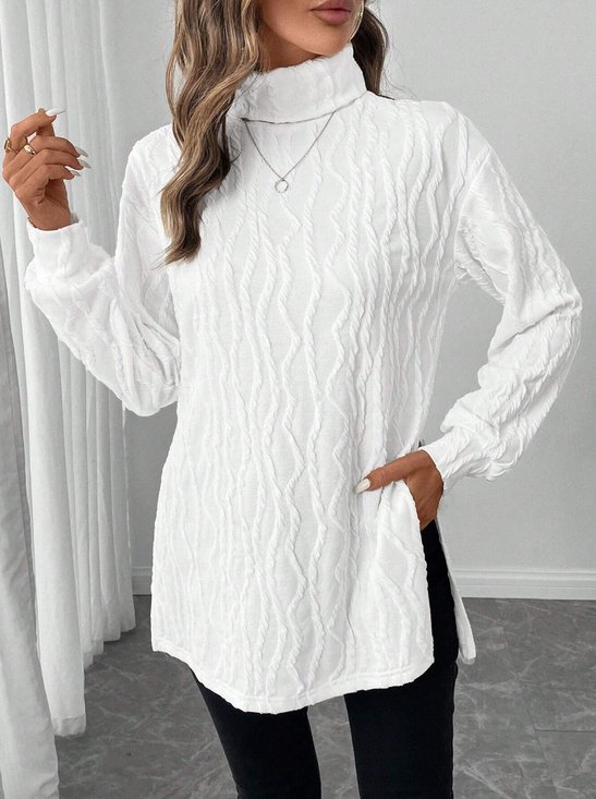 Women Plain Long Sleeve Tee T-shirt Crew Neck Casual Spring/Fall Top