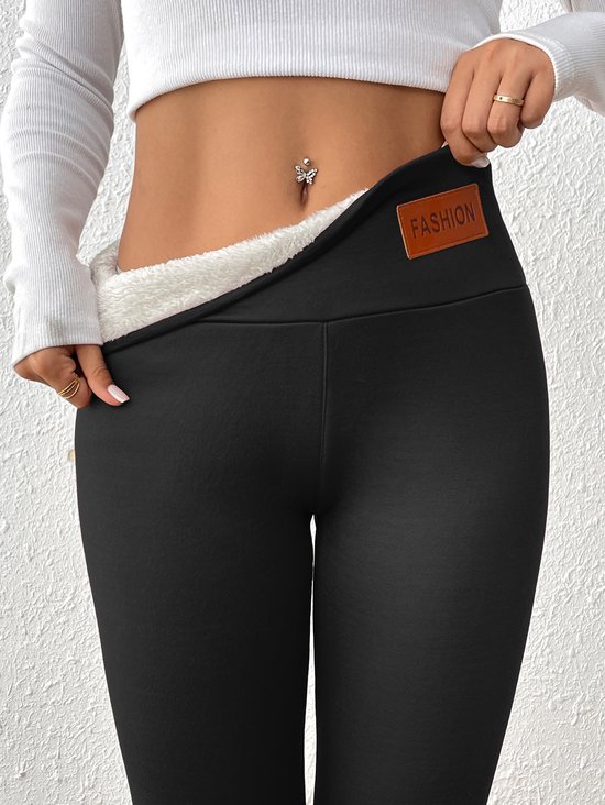 Women Plain Casual Winter Long Leggings