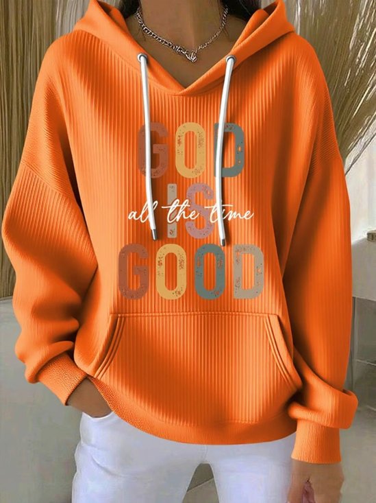 Women Text Letters Spring/Fall Long Sleeve Vintage Holiday Hoodie