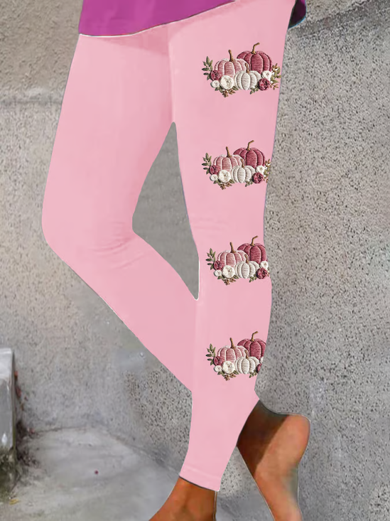 Women Floral Casual All Season Printing Long Leggings