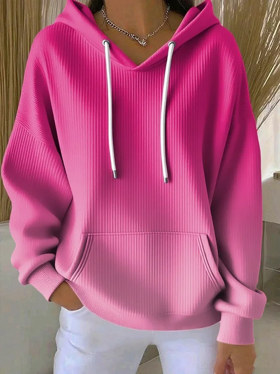 Women Ombre Spring/Fall Printing Long Sleeve Casual Daily Hoodie