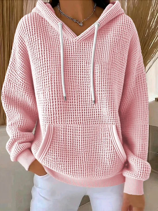 Women Plain Spring/Fall Long Sleeve Vintage Holiday Hoodie
