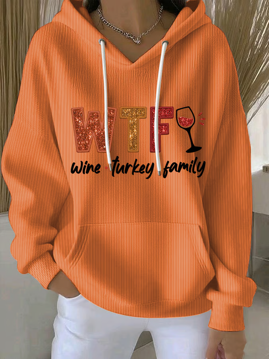 Women Text Letters Spring/Fall Printing Long Sleeve Casual Daily Hoodie