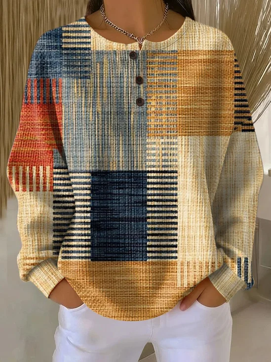 Women Christmas Crew Neck Casual Spring/Fall Long Sleeve Sweatshirt