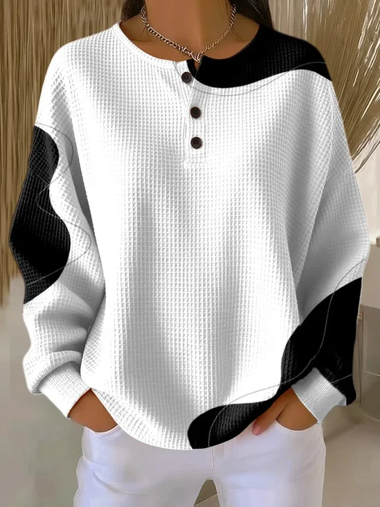 Women
                      Abstract Crew Neck Printing Casual Spring/Fall
                      Long Sleeve Sweatshirt