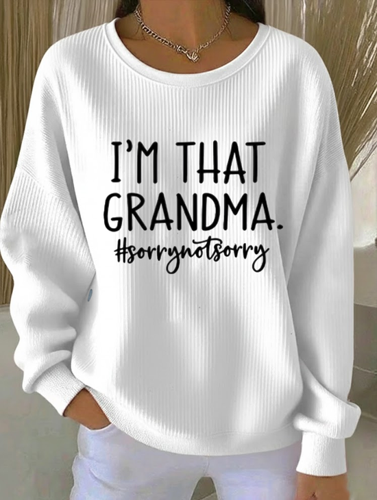 Printing
                      Crew Neck Casual Text Letters Sweatshirt