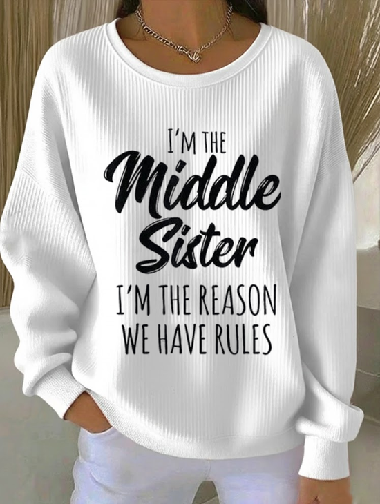 Women
                      Text Letters Crew Neck Printing Casual Spring/Fall
                      Long Sleeve Sweatshirt