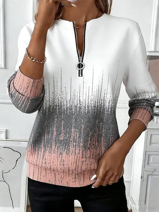 Women
                      Gradient Pattern Crew Neck Vintage Spring/Fall
                      Long Sleeve Sweatshirt