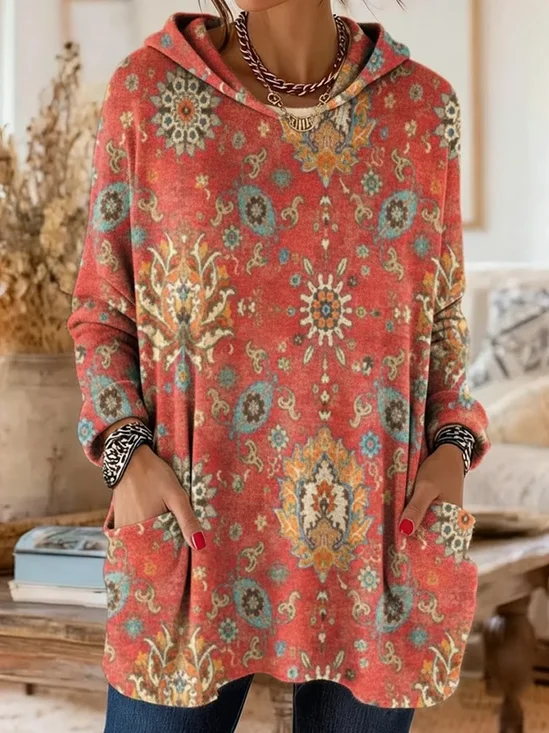 Women
                      Ethnic Printing Long Sleeve Vintage Daily
                      Spring/Fall Hoodie