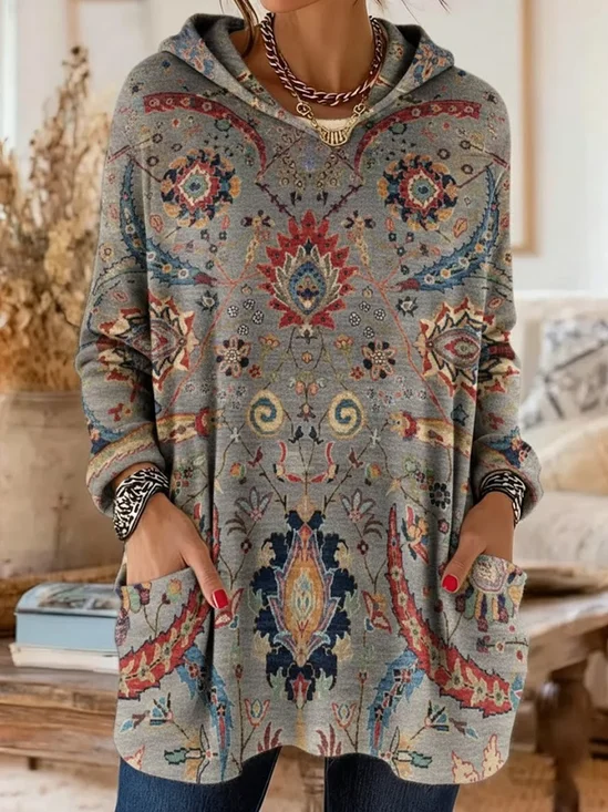 Women
                      Ethnic Printing Long Sleeve Vintage Daily
                      Spring/Fall Hoodie