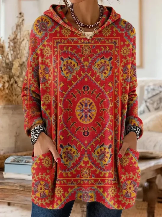 Women
                      Ethnic Spring/Fall Printing Long Sleeve Vintage
                      Daily Hoodie