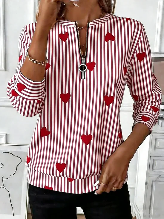 Women
                      Striped Crew Neck Vintage Spring/Fall Long Sleeve
                      Sweatshirt