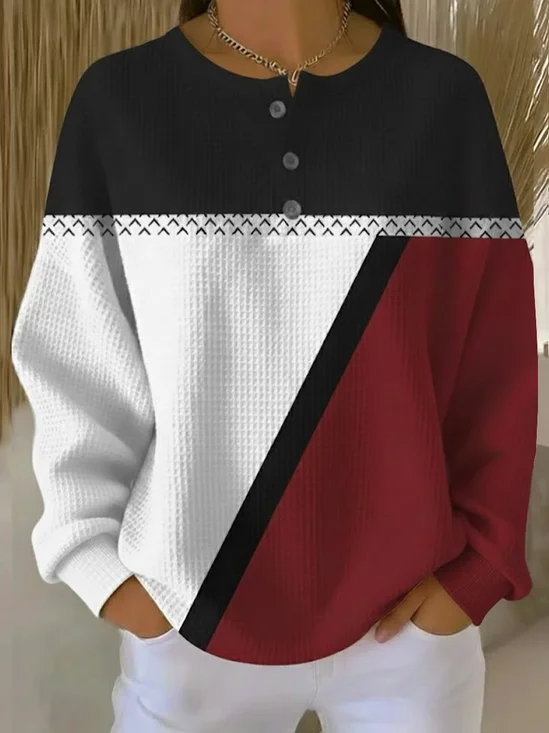 Women
                      Abstract Crew Neck Printing Casual Spring/Fall
                      Long Sleeve Sweatshirt
