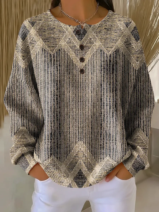 Women
                      Abstract Crew Neck Printing Casual Spring/Fall
                      Long Sleeve Sweatshirt