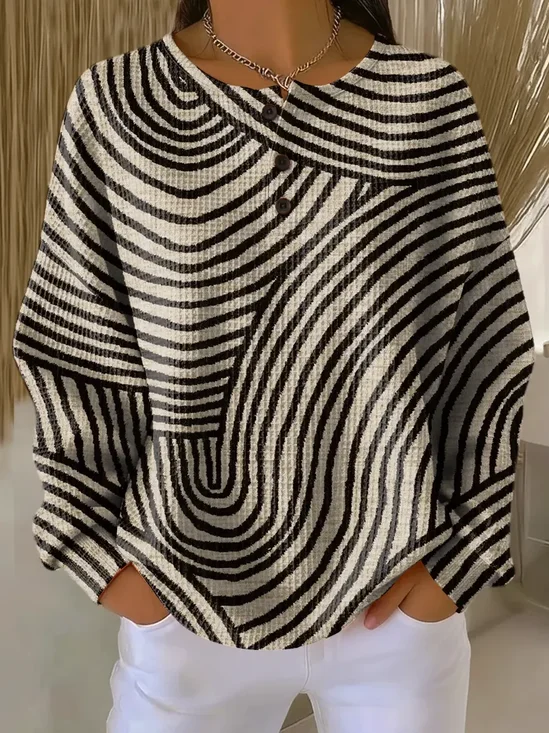 Women
                      Abstract Crew Neck Printing Casual Spring/Fall
                      Long Sleeve Sweatshirt