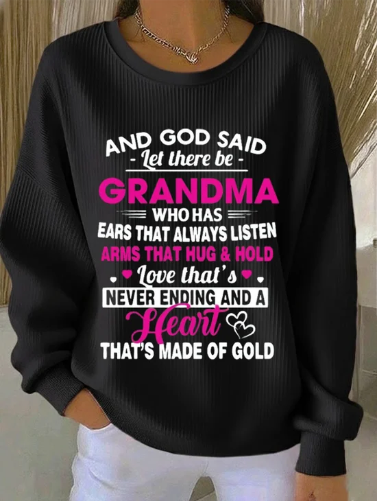 Women
                      Text Letters Crew Neck Printing Casual Spring/Fall
                      Long Sleeve Sweatshirt