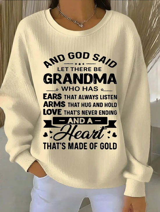 Women
                      Text Letters Crew Neck Printing Casual Spring/Fall
                      Long Sleeve Sweatshirt