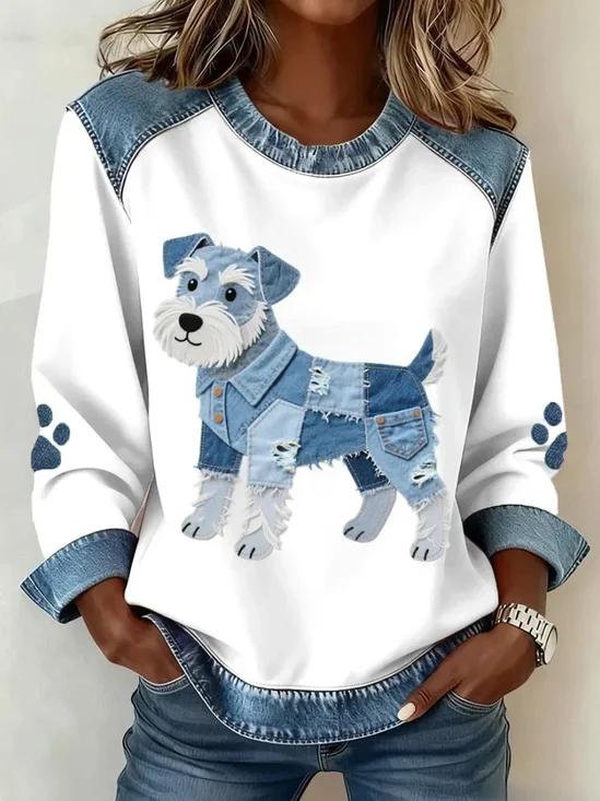 Women
                      Color Block Crew Neck Casual Spring/Fall Long
                      Sleeve Sweatshirt