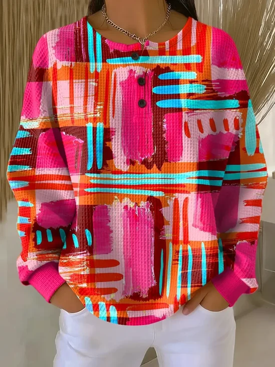 Women
                      Abstract Crew Neck Printing Casual Spring/Fall
                      Long Sleeve Sweatshirt