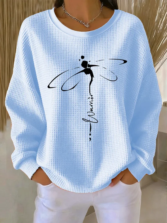 Women
                      Dragonfly Long Sleeve Tee T-shirt Crew Neck Casual
                      Spring/Fall Top