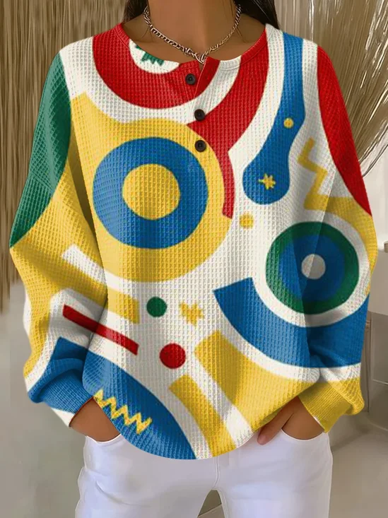 Women
                      Abstract Crew Neck Printing Casual Spring/Fall
                      Long Sleeve Sweatshirt