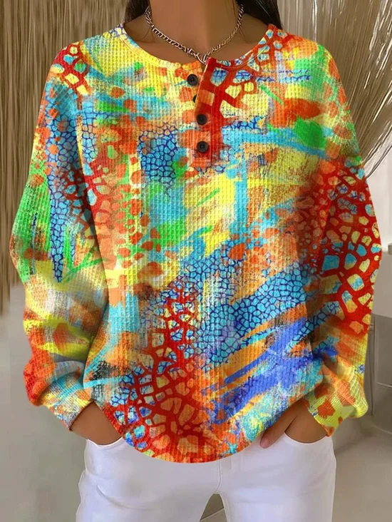 Women
                      Abstract Crew Neck Printing Casual Spring/Fall
                      Long Sleeve Sweatshirt