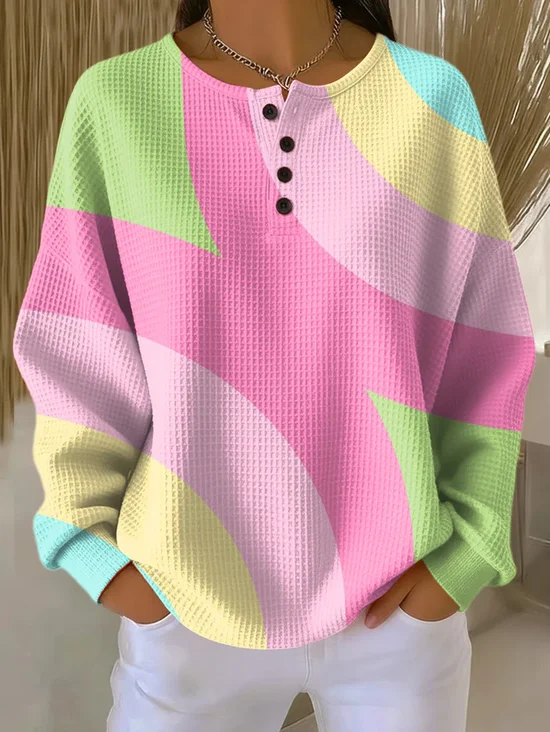 Women
                      Abstract Crew Neck Printing Casual Spring/Fall
                      Long Sleeve Sweatshirt